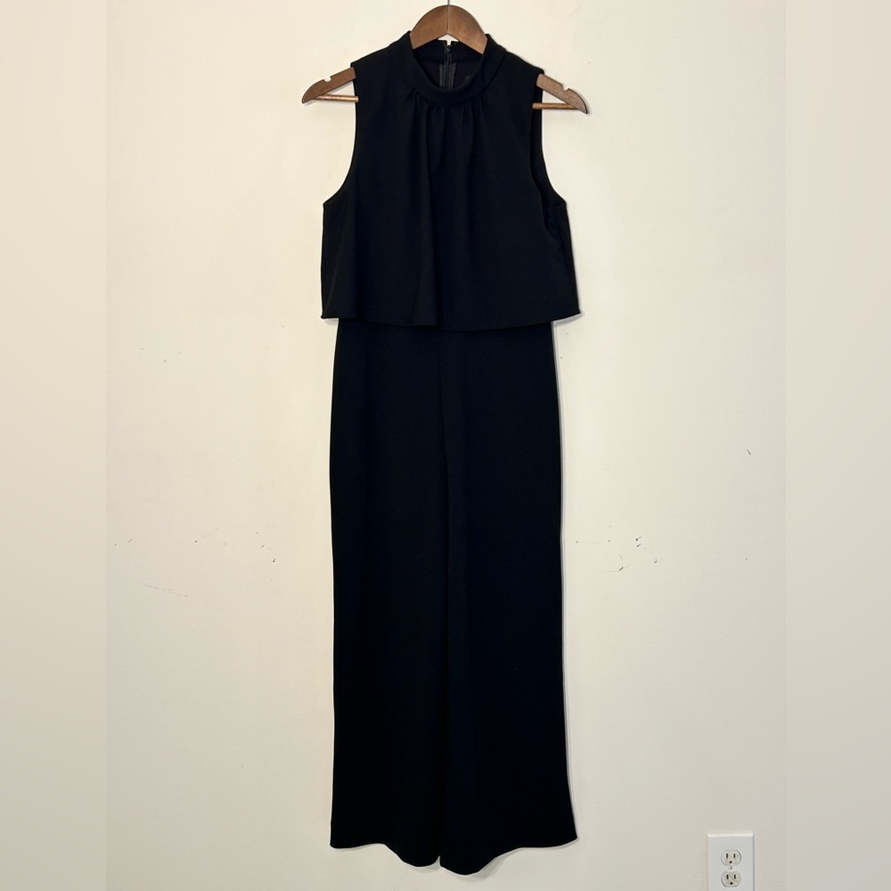 DKNY Black Sleeveless Wide Leg Jumpsuit Size 8